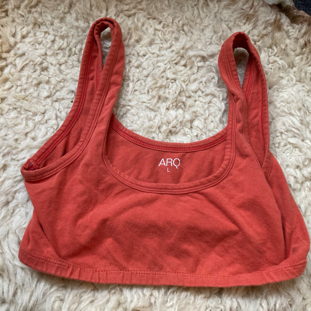 Arq red wide strap bra large
